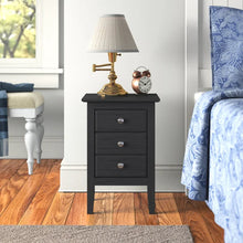 Load image into Gallery viewer, Kissell 25&#39;&#39; Tall 3 - Drawer Solid Wood Nightstand in Black

