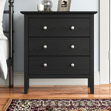 Load image into Gallery viewer, Kissell 32.4&#39;&#39; Tall 3 - Drawer Solid Wood Bachelor&#39;s Chest in Matte Black
