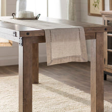 Load image into Gallery viewer, 120&quot; L x 16&quot; W Natural Kitt Hemstitched Table Runner 333TR
