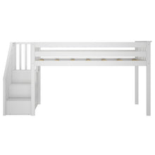 Load image into Gallery viewer, Kittitas Twin Solid Wood Loft Bed with Shelves by Harriet Bee
