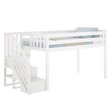 Load image into Gallery viewer, Kittitas Twin Solid Wood Loft Bed with Shelves by Harriet Bee
