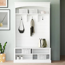 Load image into Gallery viewer, Klein 44&#39;&#39; Wide Hall Tree with Bench and Shoe Storage
