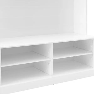 Klein 44'' Wide Hall Tree with Bench and Shoe Storage