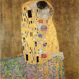 36" H x 36" W Brown Klimt The Kiss (1907) Wall Mural (SB228)