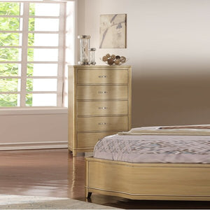 Klingbeil Attractive Bentwood 5 Drawer Dresser Gold