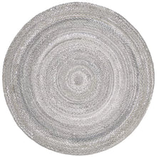 Load image into Gallery viewer, Round 3&#39; Knutson Handmade Flatweave Cotton Light Gray Rug
