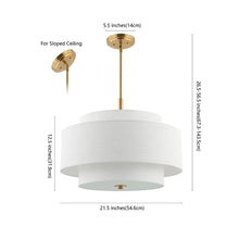 Load image into Gallery viewer, Koeller 3 - Light Shaded Drum Pendant
