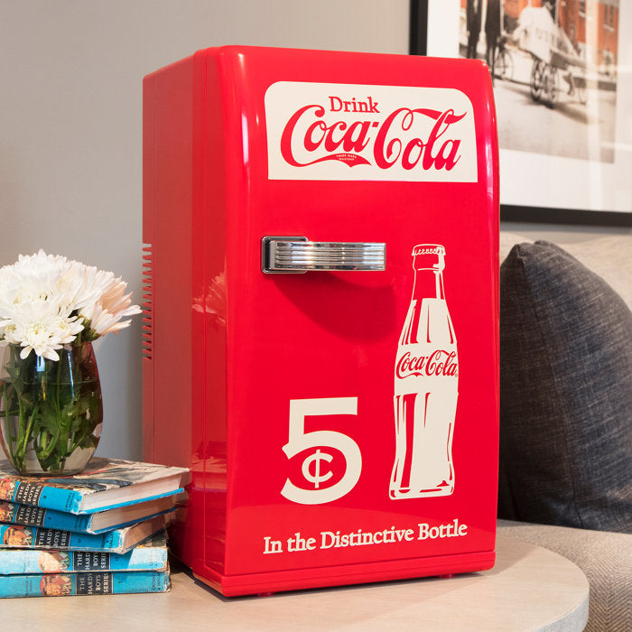 19.25'' H X 10.50'' W X 13.00'' D Retro 0.8 Cubic Feet cu. ft. Countertop Mini Fridge