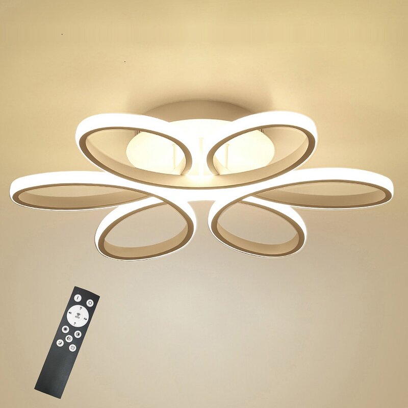 Korinthian 1 - Light  23'' Unique/Statement Geometric LED Semi Flush Mount MRM2512