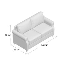 Load image into Gallery viewer, Korn 56.3&#39;&#39; Flared Arm Loveseat
