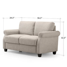 Load image into Gallery viewer, Korn 56.3&#39;&#39; Flared Arm Loveseat
