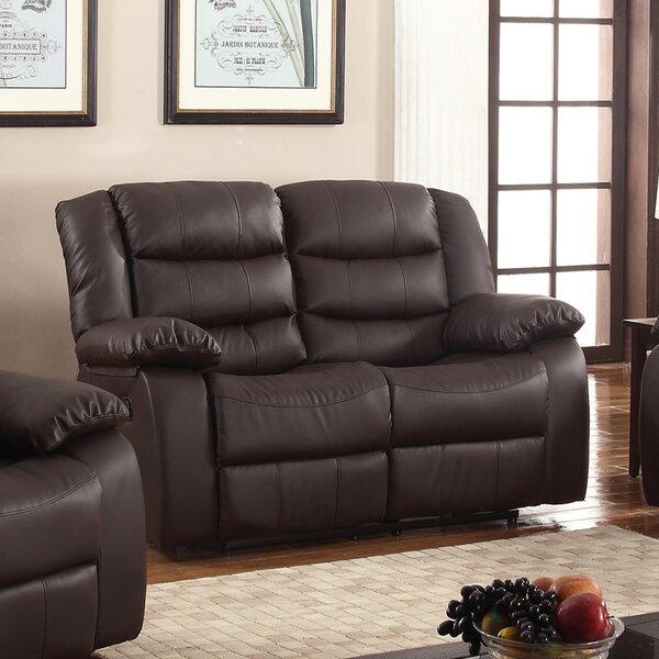 Koury Reclining Loveseat Brown