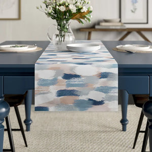 Kraemer Brush Strokes Abstract Table Runner, 72" x 16"