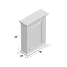 Load image into Gallery viewer, Kremer 22&quot; x 28&quot; Surface Mount Medicine Cabinet 445AH
