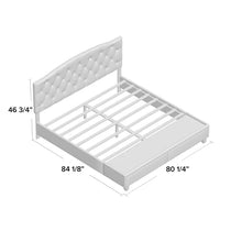 Load image into Gallery viewer, Krick Tufted Upholstered Low Profile Storage Platform Bed king
