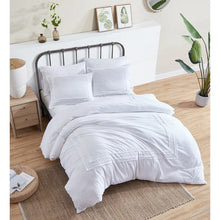 Load image into Gallery viewer, King Kristiansand White Standard Cotton 132 TC Reversible Duvet Cover Set

