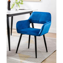 Load image into Gallery viewer, Kristina Velvet Upholstered Arm Chair (Set of 2)
