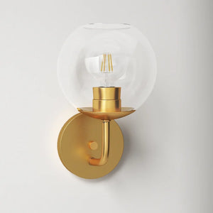 Kruger 1 - Light Dimmable Natural Aged Brass Armed Sconce *AS-IS*