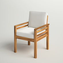 Load image into Gallery viewer, Kruze Acacia Patio Dining Armchair with Cushion
