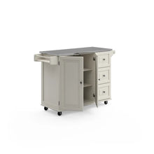 Load image into Gallery viewer, Kuhnhenn 53.5&#39;&#39; Wide Rolling Kitchen Cart with Stainless Steel Top
