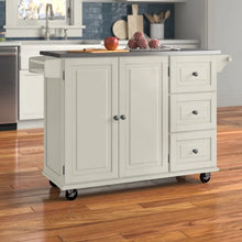 Load image into Gallery viewer, Kuhnhenn 53.5&#39;&#39; Wide Rolling Kitchen Cart with Stainless Steel Top
