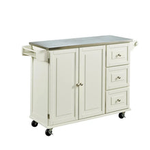 Load image into Gallery viewer, Kuhnhenn 53.5&#39;&#39; Wide Rolling Kitchen Cart with Stainless Steel Top
