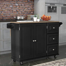 Load image into Gallery viewer, Kuhnhenn Kitchen Cart with Wood Top - 697CE
