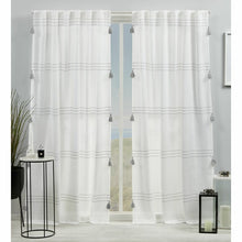 Load image into Gallery viewer, Kumsal Striped Semi Sheer Rod Pocket Curtain Panels (Set of 2)
