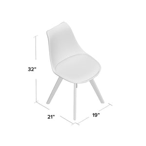 Kurt Solid Wood Dining Chair Set of 2 Gray/Walnut(2141RR)