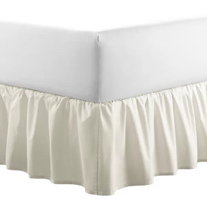 Twin Ivory LA Solid Ruffled Bedskirt