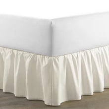 Load image into Gallery viewer, Twin Ivory LA Solid Ruffled Bedskirt

