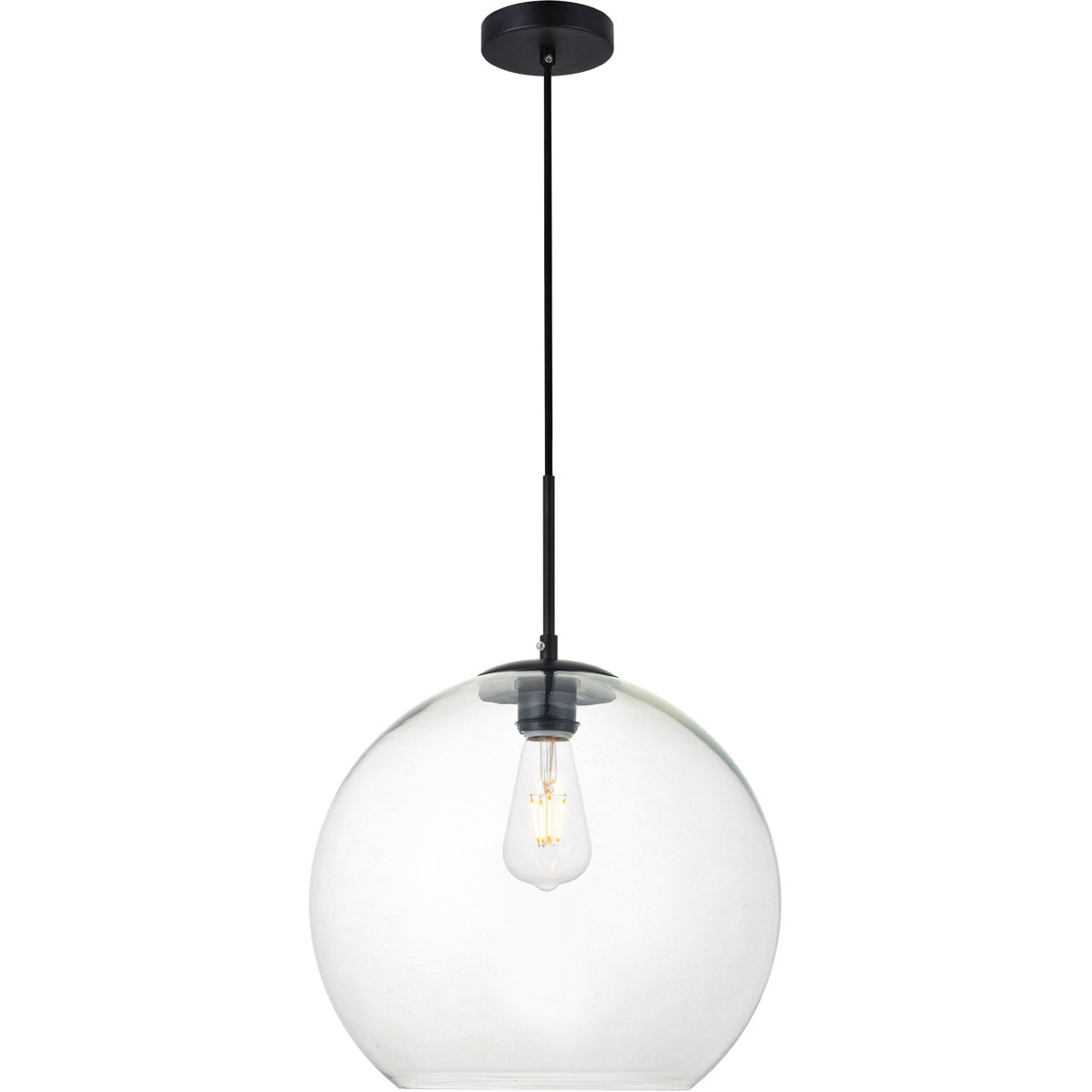 Living District LD2216BK Baxter 1 Light 14 inch Black Pendant Ceiling Light MRM1292