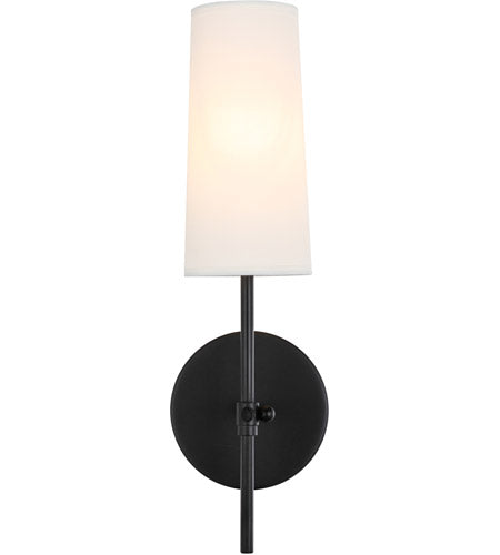 Living District LD6004W5BK Mel 1 Light 5 inch Black Wall sconce Wall Light in Brass 1302CDR