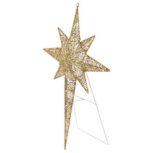 Load image into Gallery viewer, LED Gold Star of Bethlehem Outdoor Christmas Lighted Display
