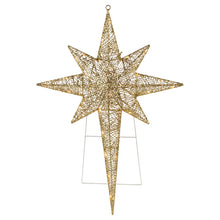 Load image into Gallery viewer, LED Gold Star of Bethlehem Outdoor Christmas Lighted Display
