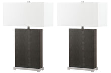 Load image into Gallery viewer, Joyce Grey Faux Snakeskin 27.75&quot; Table Lamp - Set of 2 #969HW
