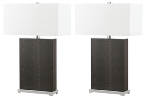 Joyce Grey Faux Snakeskin 27.75" Table Lamp - Set of 2 #969HW