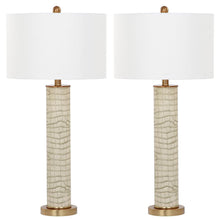 Load image into Gallery viewer, Safavieh -SET2 Ollie 31.5-Inch H Faux Alligator Table Lamp
