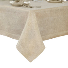 Load image into Gallery viewer, 126&quot; L x 70&quot; W Natural/Gold La Classica Solid Color Linen Tablecloth
