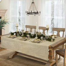 Load image into Gallery viewer, 126&quot; L x 70&quot; W Natural/Gold La Classica Solid Color Linen Tablecloth
