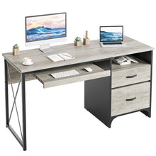 Load image into Gallery viewer, Labelle 55&quot; W Writing Study Computer Table Workstation with Keyboard Tray
