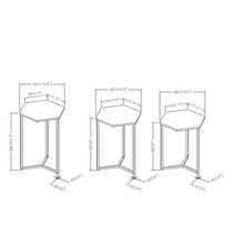 Load image into Gallery viewer, Labounty Frame 3 Piece Nesting Tables Faux White/Gold(2304RR)
