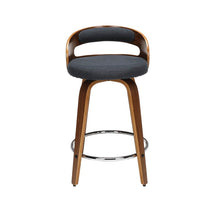 Load image into Gallery viewer, Lacayo Mid Century Modern Low Back Bentwood Frame 24&quot; Swivel Bar Stool 7728
