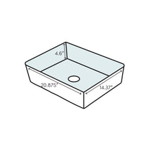 Load image into Gallery viewer, Ladena Ceramic Rectangular Undermount Bathroom Sink with Overflow 3878RR
