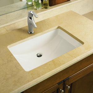 Ladena Ceramic Rectangular Undermount Bathroom Sink with Overflow 3878RR