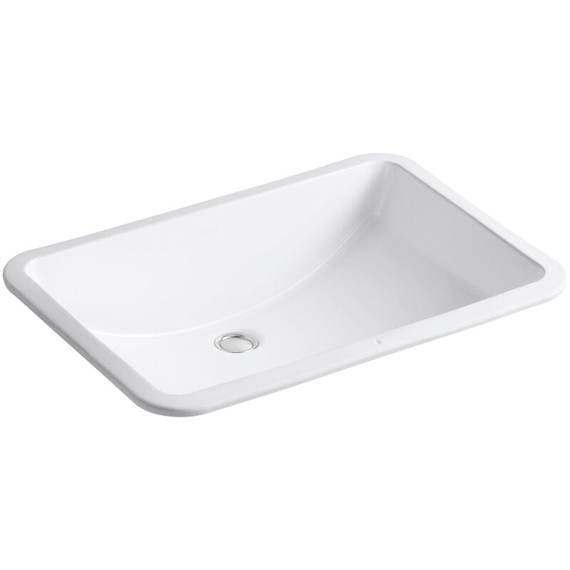 Ladena Ceramic Rectangular Undermount Bathroom Sink with Overflow 3879RR