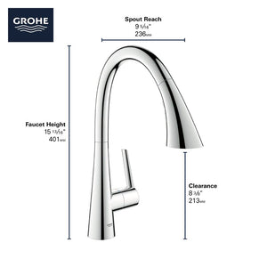 Chrome Ladylux L2 Single Handle Kitchen Faucet (Part number: 32298003) GL1891