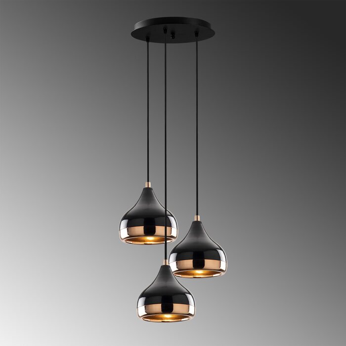 Black Laelia 3 - Light Cluster Dome Pendant