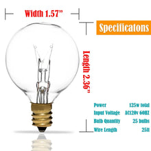 Load image into Gallery viewer, Lafollette 300&#39;&#39; Outdoor 25 - Bulb Globe String Light (End to End Connectable)

