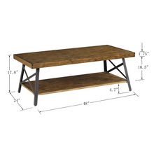 Load image into Gallery viewer, Laguna Solid Wood 4 Legs Coffee Table with Storage
